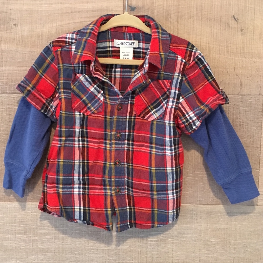 Boys flannel size 24m